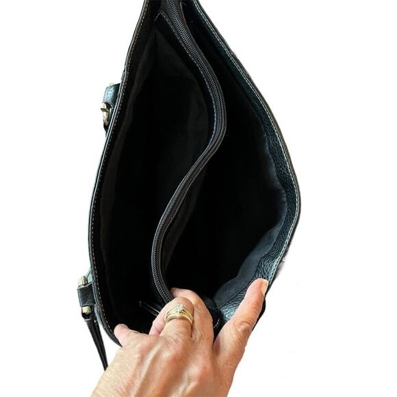 Etienne Aigner Handbag Shoulder Purse Signature Canvas Logo Leather Brown Gold - Picture 10 of 12